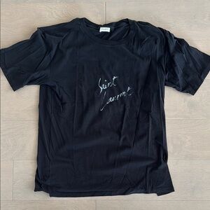 Saint Laurent Signature Black Tee